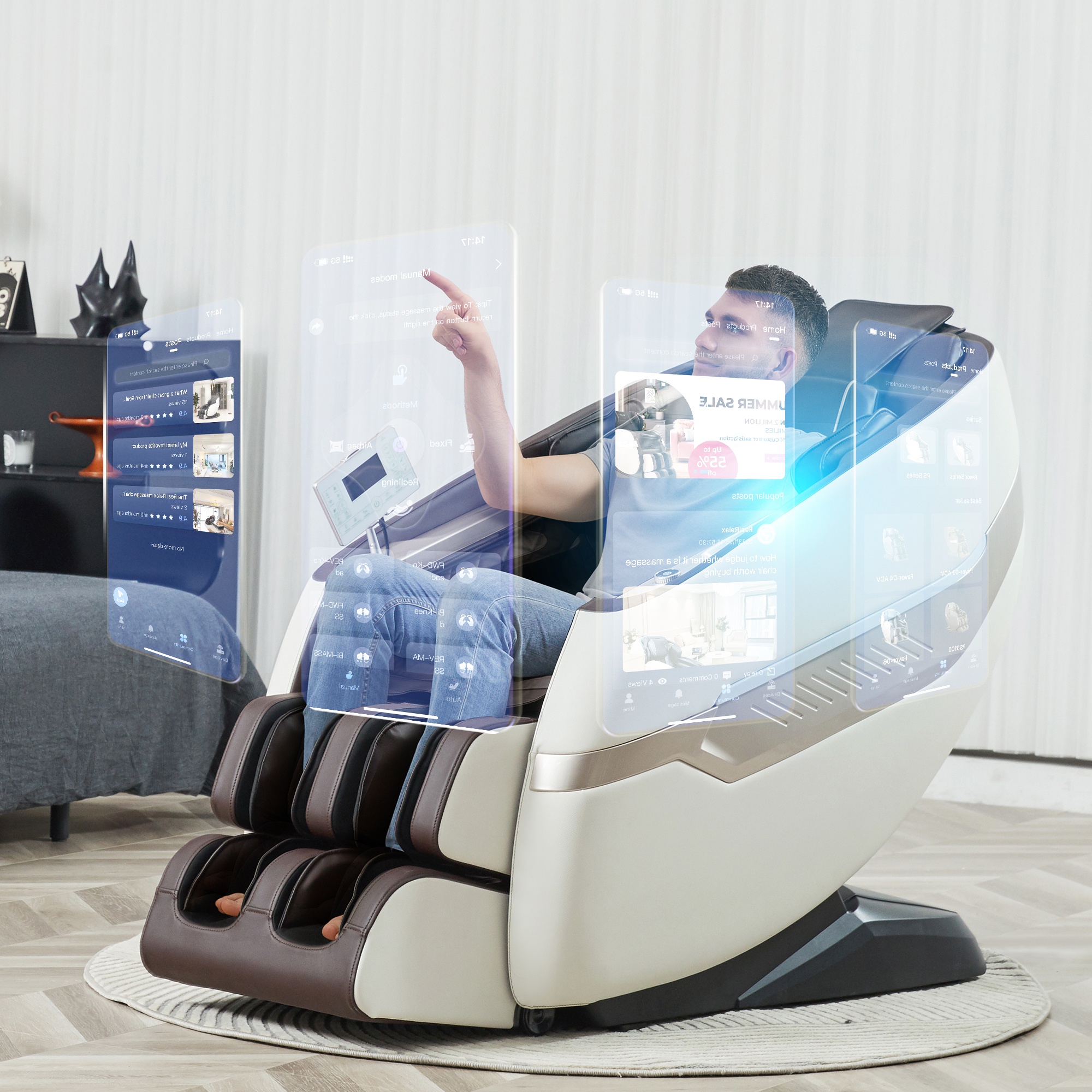 AI massage chairs